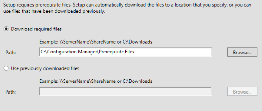 Creating folder for prerequisite files to be downloaded to